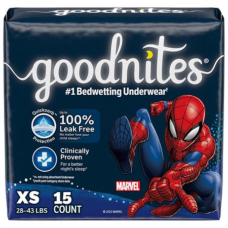 goodnites Boys' Nighttime Bedwetting Underwear XS (28-43 lb.)