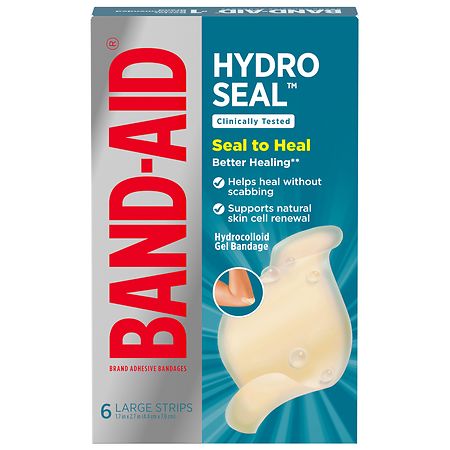 Band Aid Brand Hydro Seal Hydrocolloid Bandages Large