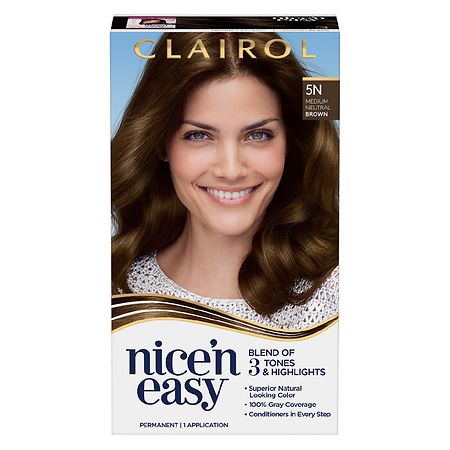 Clairol Nice 'n Easy Permanent Hair Color 5N Medium Neutral Brown