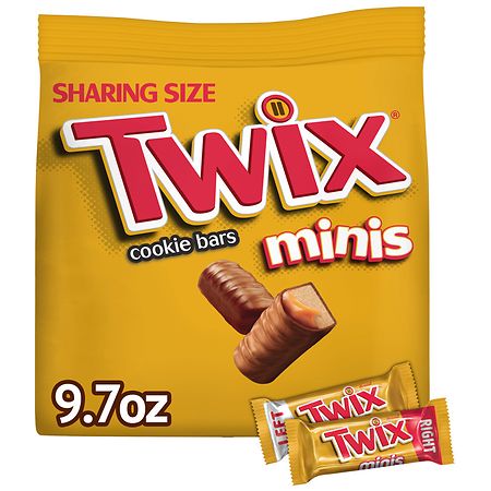 Twix Minis Caramel Chocolate Cookie Candy Bar Sharing Size