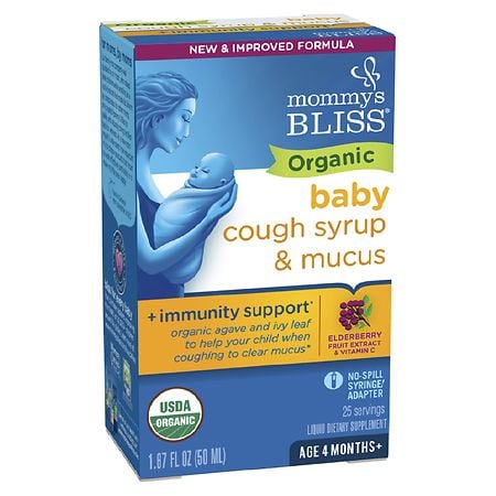 Mommy's Bliss Organic Baby Cough Syrup & Mucus Day Time + Immunity Support