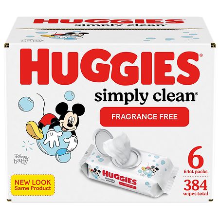 Huggies Simply Clean Unscented Baby Wipes Fragrance-free