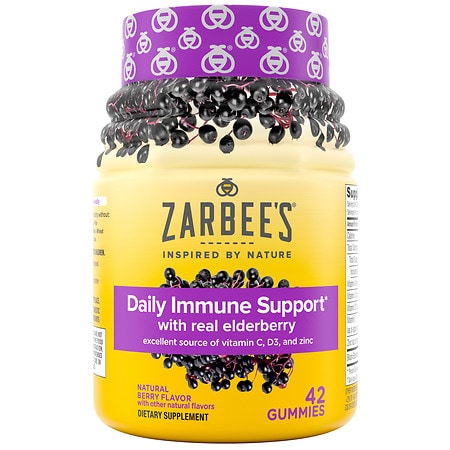 Zarbee's Daily Immune Support Gummies Berry, Fragrance-Free