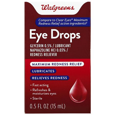 Walgreens Maximum Redness Relief Eye Drops