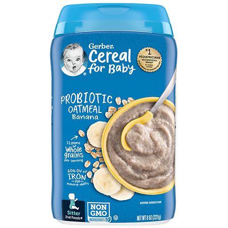 Gerber Probiotic Baby Cereal Oatmeal Banana