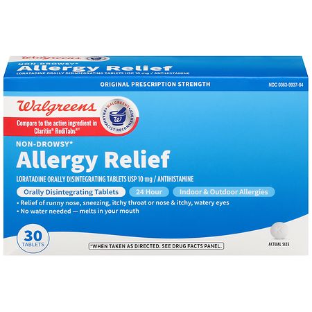 Walgreens 24 Hour Allergy Relief Orally Disintegrating Tablets