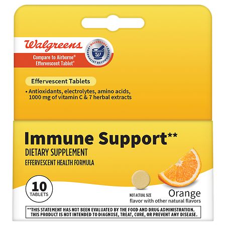 Wal-Born Vitamin C Immune Support Effervescent Tablets, 1000 mg Orange