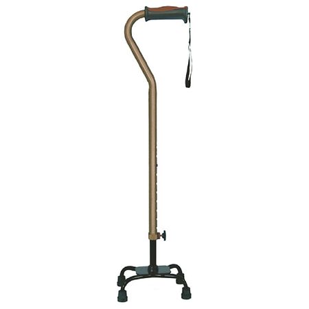 Hugo Adjustable Quad Cane for Right or Left Hand Use, Small Base Cocoa