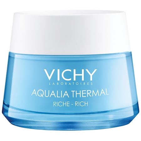 Vichy Aqualia Thermal Rich Face Cream Moisturizer for Dry Skin with Hyaluronic Acid