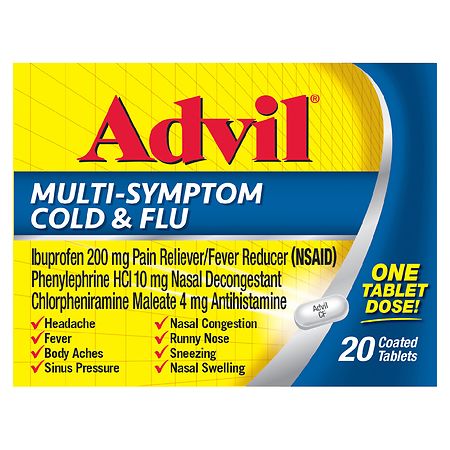 Advil Multi-Symptom Cold & Flu Pain Reliever/ Fever Reducer Tablets