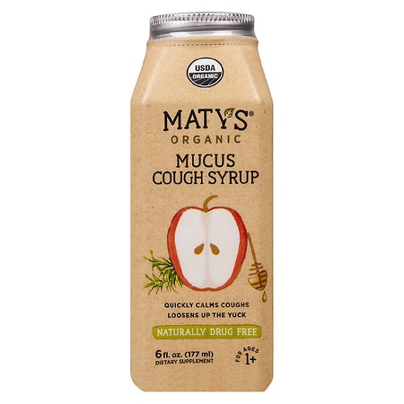Maty's Organic Mucus Cough Syrup, Made with Organic Honey, Thyme & Ginger