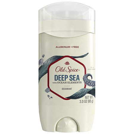Old Spice Aluminum Free Deodorant Solid Deep Sea with Ocean Elements