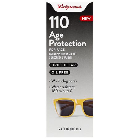 Walgreens Age Protection for Face Sunscreen SPF 110