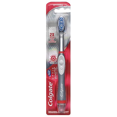 Colgate 360 Vibrate Whitening Battery-Operated Toothbrush Gray