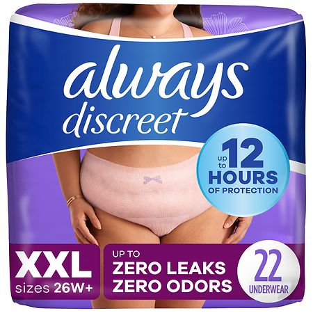 Always Discreet Adult Incontinence Underwear for Women and Postpartum Underwear XXL