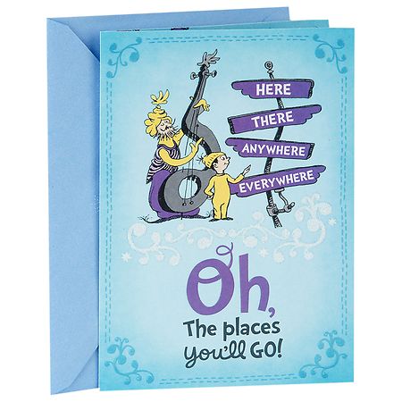 Hallmark Dr. Seuss Graduation Card (Oh, The Places You'll Go), S24
