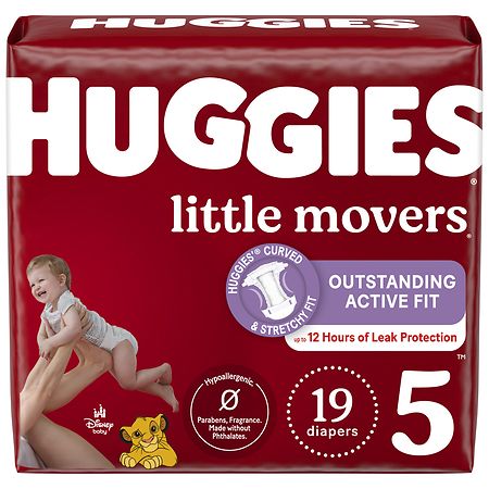Huggies Little Movers Baby Diapers 5 (19 ct)