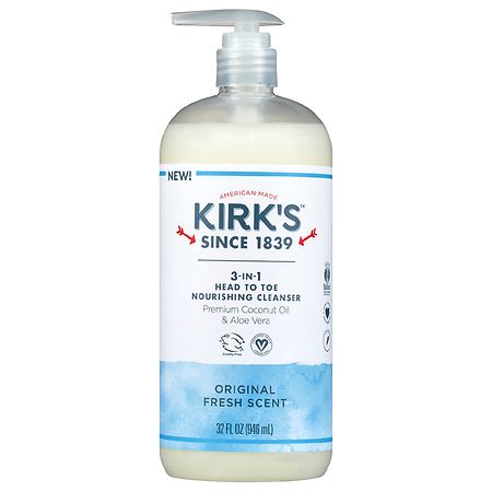 Kirk's 3-in-1 Head to Toe Nourishing Cleanser Original Fresh Scent