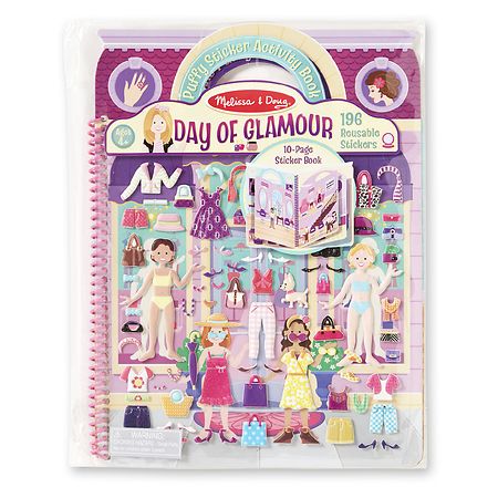 Melissa & Doug Deluxe Puffy Sticker Album - Day of Glamour