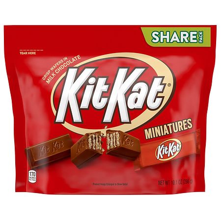 Kit Kat Miniatures Candy, Share Pack Milk Chocolate Wafer