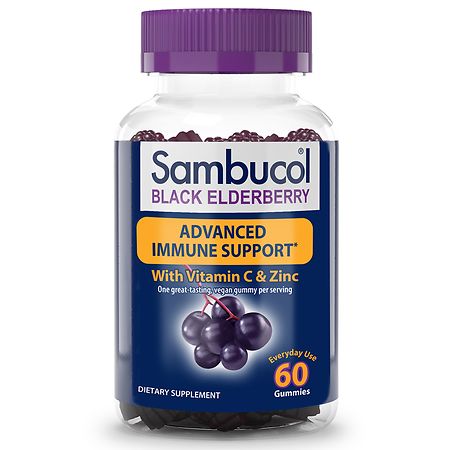 Sambucol Black Elderberry Advanced Immune Support Gummies with Vitamin C & Zinc