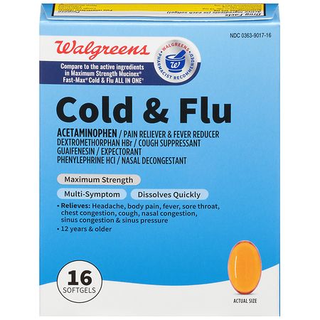 Walgreens Cold & Flu Softgels Maximum Strength