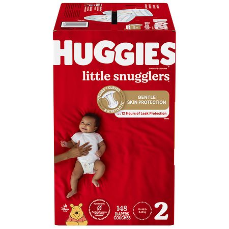 Huggies Little Snugglers Baby Diapers 2 (148 ct)