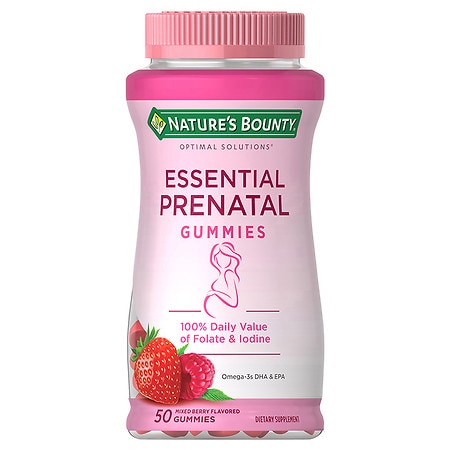 Nature's Bounty Optimal Solutions Essential Prenatal Gummies Mixed Berry