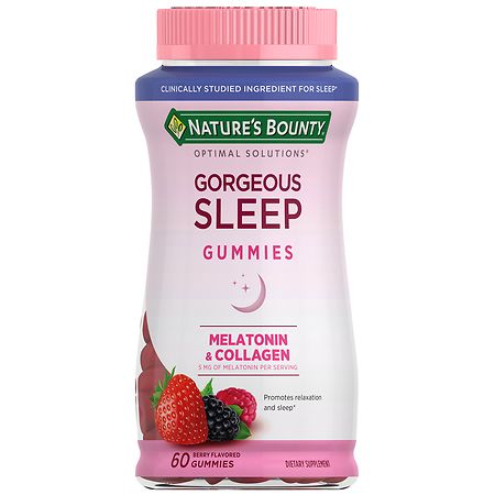 Nature's Bounty Optimal Solutions Gorgeous Sleep Gummies Berry