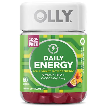 OLLY Daily Energy Vitamin B12 Dietary Supplement Tropical Passion