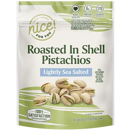 Nice! Roasted In-Shell Pistachios Lightly Sea Salted