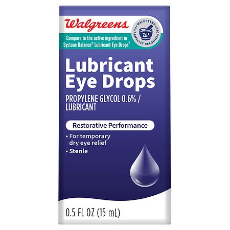 Walgreens Eye Drops Lubricant Balance