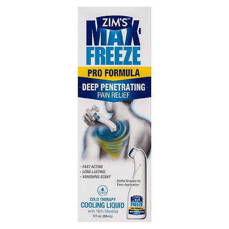Zim's Max Freeze Pain Relief Topical Analgesic Cooling Liquid for Muscles and Joints