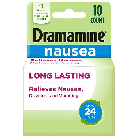 Dramamine Long Lasting Formula Nausea Relief Tablets