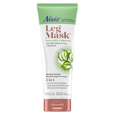 Nair Hair Remover & Beauty Treatment Leg Mask Natural Clay + Seaweed