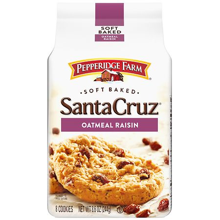 Pepperidge Farm Santa Cruz Soft Baked Cookies Oatmeal Raisin