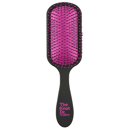 The Knot Dr. for Conair Pro Detangling Hairbrush for Wet or Dry Hair with Case Pink