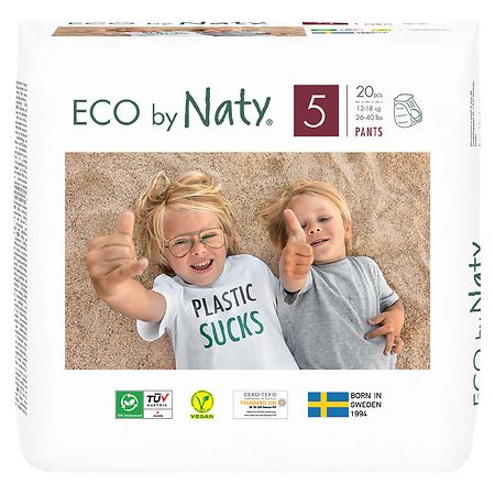 Eco by Naty Pull On Pants for Sensitive Skin Size 5