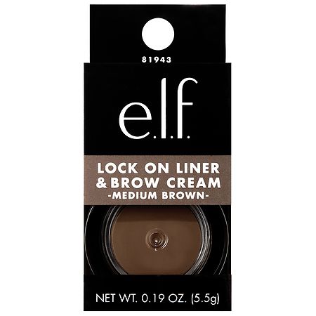 e.l.f. Lock on Liner & Brow Cream Medium Brown