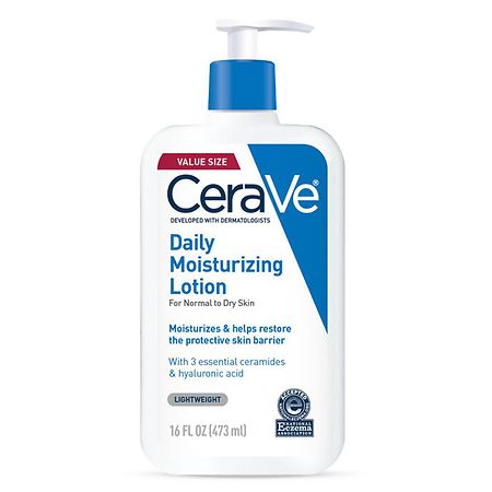 CeraVe Moisturizing Face and Body Lotion with Hyaluronic Acid for Normal to Dry Skin Unscented