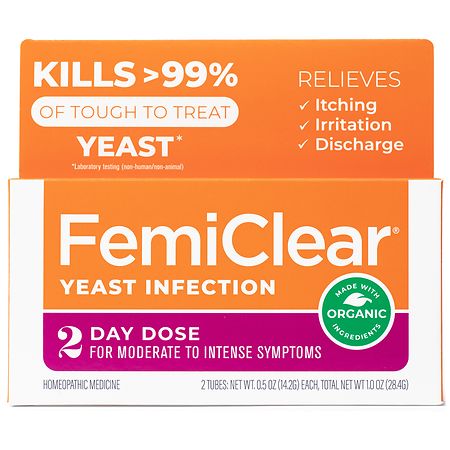 FemiClear Yeast Infection 2 Day Dose