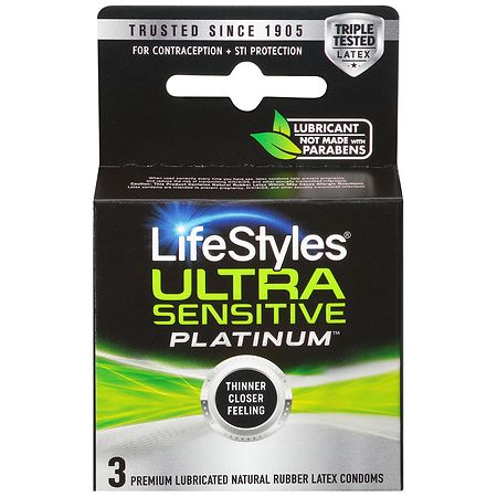 LifeStyles Ultra Sensitive Platinum Latex Condoms