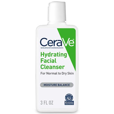 CeraVe Travel Size Hydrating Face Cleanser for Sensitive & Dry Skin