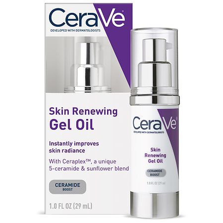 CeraVe Skin Renewing Gel Oil Face Moisturizer, Fragrance Free