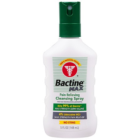 Bactine Max Pain Relieving Cleansing Spray, Max Strength First Aid Pain Relief