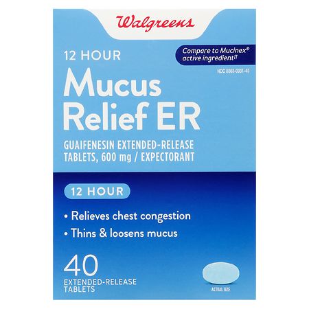 Walgreens Mucus Relief 600mg tablet