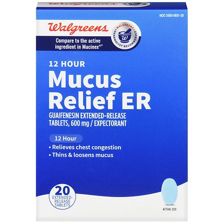 Walgreens 12 Hour Mucus Relief ER Tablets