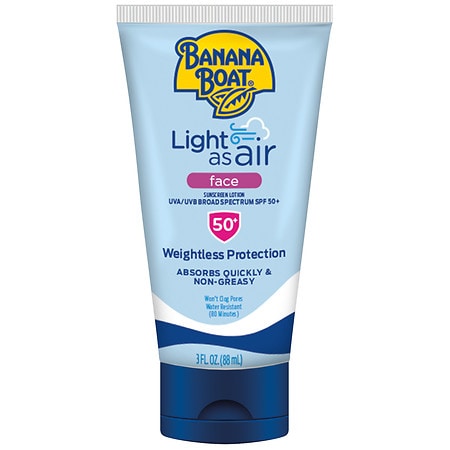 Banana Boat Light as Air Face Sunscreen Lotion SPF 50