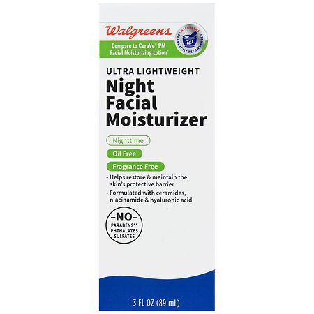 Walgreens Ultra Lightweight Night Facial Moisturizer Fragrance Free