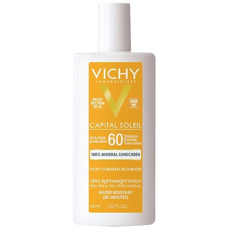 Vichy Capital Soleil Tinted Mineral Face Sunscreen with Titanium Dioxide and SPF 60 Sheer Tint